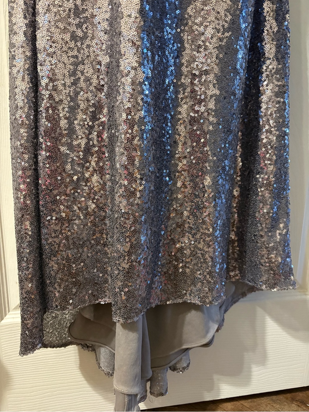 Jade Couture Sequin V-Neck Evening Gown - Picture 6 of 10